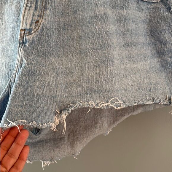 Abercrombie & Fitch 90s Relaxed Cuffed High Rise Shorts Womens waist 36 size 22 - Picture 6 of 12